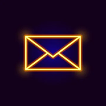 Neon Envelope Icon Stock Illustration