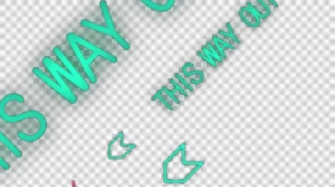 Neon exit signalisation Stock-Footage 50144501