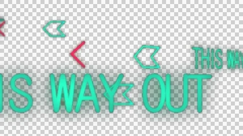 Neon exit signalisation Stock-Footage 50144906