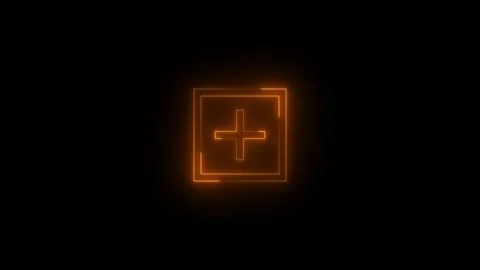 Neon explore content single icon glowing black background animation Stock-Footage 289468881