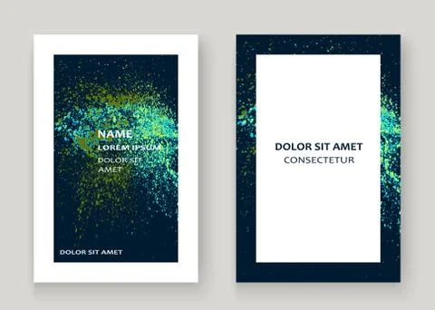 Neon explosion paint splatter artistic cover frame design. Decor Stock Illustration