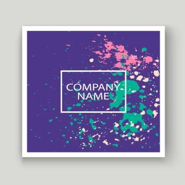 Neon explosion paint splatter artistic cover frame design. Decor Stock Illustration