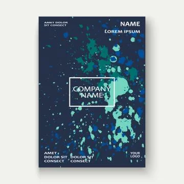 Neon explosion paint splatter artistic cover frame design. Decorative colorfu Stock Illustration