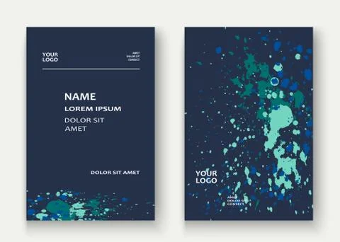 Neon explosion paint splatter artistic cover frame design. Decor Stock Illustration