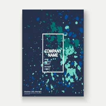 Neon explosion paint splatter artistic cover frame design. Decor Stock Illustration