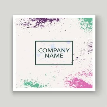 Neon explosion paint splatter artistic cover frame design. Decor Stock Illustration