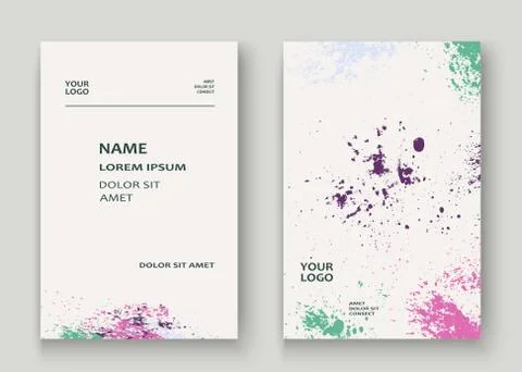 Neon explosion paint splatter artistic cover frame design. Decor Stock Illustration