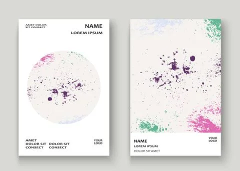 Neon explosion paint splatter artistic cover frame design. Decor Stock Illustration