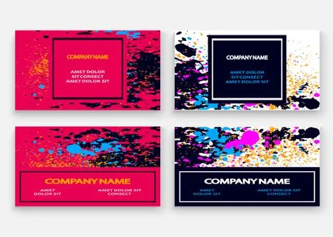Neon explosion paint splatter artistic cover frame design. Decor Stock Illustration