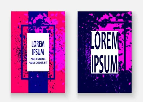 Neon explosion paint splatter artistic cover frame design. Decor Stock Illustration