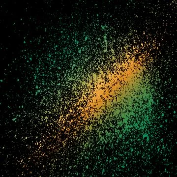 Neon explosion paint splatter artistic template design. Colorful ink texture Stock Illustration