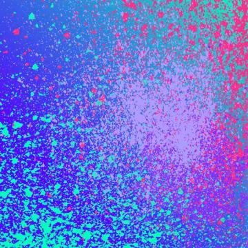 Neon explosion paint splatter artistic template design. Colorful ink texture Stock Illustration