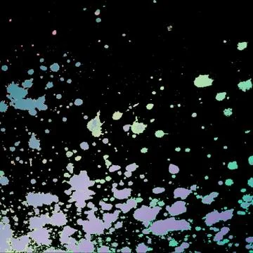 Neon explosion paint splatter artistic template design. Colorful ink texture  Illustrazione stock