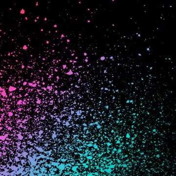 Neon explosion paint splatter artistic template design. Colorful ink texture  Illustrazione stock