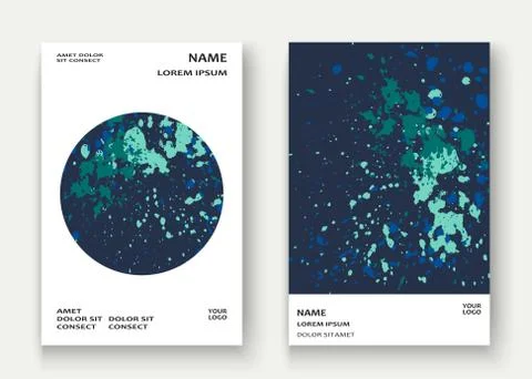 Neon explosion paint splatter artistic cover frame design. Decor Stock Illustration