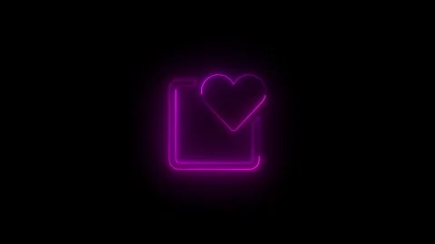 Neon expressive input entry icon glowing black background animation Vidéo 289469032