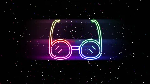 Neon Eye Glasses 스톡 동영상 221959024