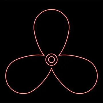 Neon fan car problem warning cooler red color vector illustration image fla.. Stock Illustration