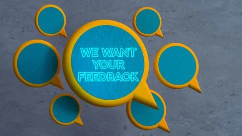 Neon feedback Stock Illustration