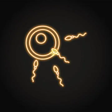 Neon fertilization icon in thin line style Stock Illustration