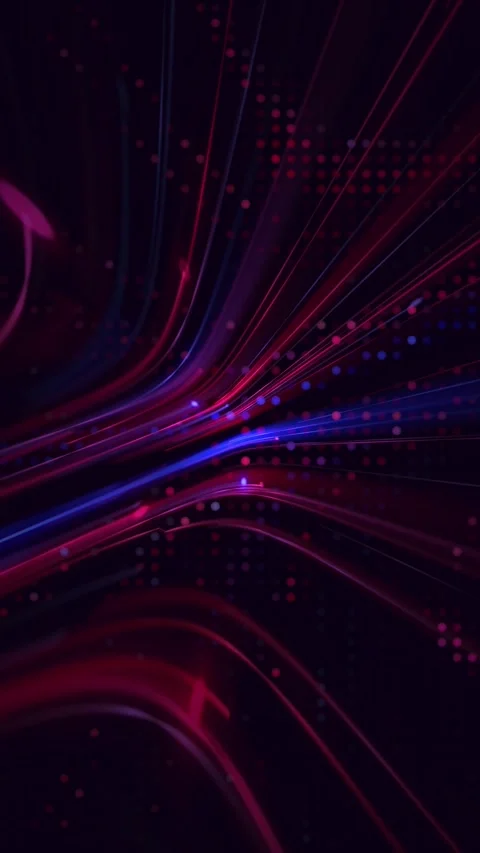 Neon Fiber Optic Data Stream Vertical Technology Background Stock Footage 336193081