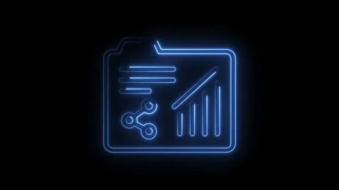 Neon file data analytics and network sharing report for business finance and 動画素材 322962413