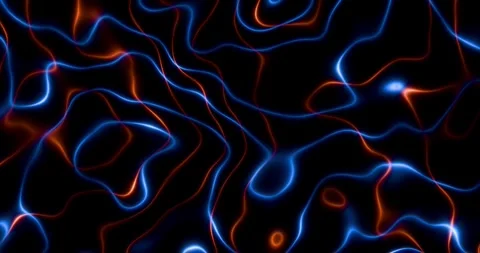 Neon Flame Loop Abstract Red and Blue Energy Motion Stock Footage 316396713