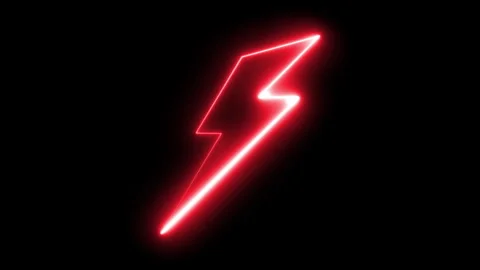 Neon flash icon on black background. Stock Footage 267713268