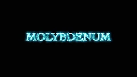 Neon flickering green Element of periodic table MOLYBDENUM in the haze. Stock Footage 239071018