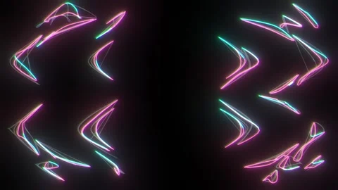 Neon Floating Light Streaks Stock Footage 326715994