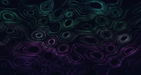 Neon flow glowing on dark background Stock Illustration