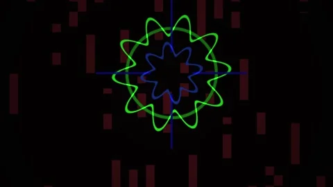 Neon Flower Graphic Design Elements. Stock Footage 334889572