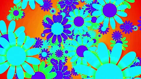 Neon flowers abstract background Video stock 200941783