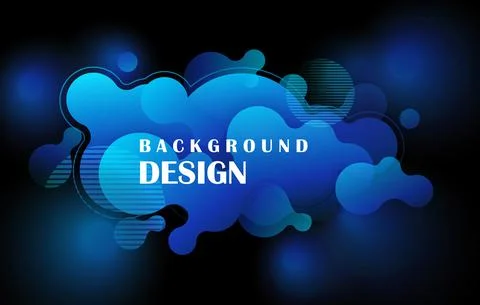 Neon fluid shapes Stock Illustration