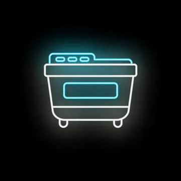 Neon folder file cabinet sign providing data storage Stock-Illustration