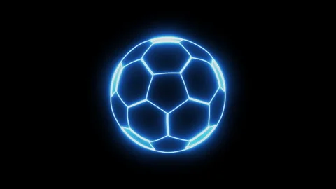 Neon Footaball Render Stock Footage 246630712