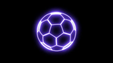 Neon Footaball Render v2 Stock Footage 247003370