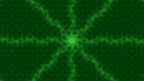 Neon fractal pattern flowing through deep red cosmic energy field Stockbeeldmateriaal 336769349