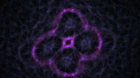 Neon fractal patterns in dark background. Stock Footage 333927833