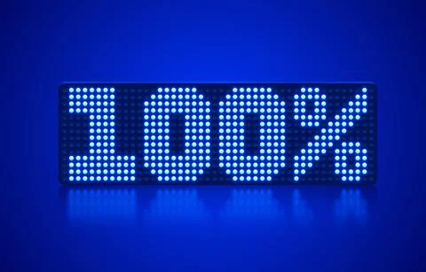 Neon frame 100 off text banner. Night Sign board. Vector Stock Illustration