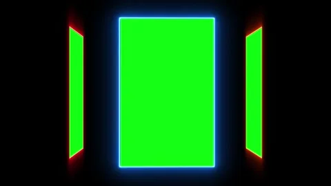 Neon frame 3d rotating backwards animated neon frame 3d rotating backwards .. Stock Footage 322713813
