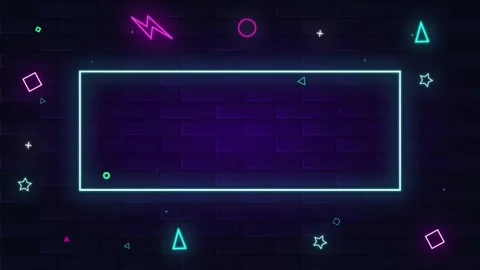 Neon frame abstract background 1 Stock Footage 201738047