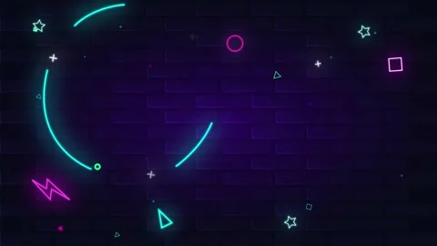 Neon frame abstract background 2 Stock Footage 201738031