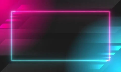 Neon frame abstract background. Lines moving frame. Stock Footage 234070479