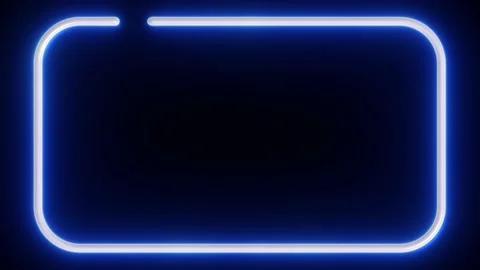 Neon Frame background 3D animation.  Seamless looping backdrop. 4k UHD Stock-Footage 198599504