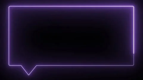 Neon Frame Background Purple Dialog Box Motion Background Stock-Footage 165933111