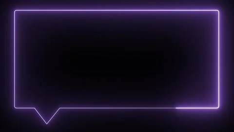 Neon Frame Background, Purple Dialog Box Motion Background Video Loop Stock Footage 232386654