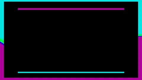 Neon frame background of a shiny rectangular black animation Stock-Footage 127976894