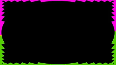Neon frame background of a shiny rectangular black animation Stock-Footage 127987052