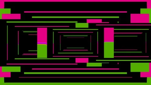 Neon frame background of a shiny rectangular black animation Stock-Footage 127988825